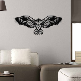 Wallity Eagle3 Metal Decor Escultura de Pared Negra